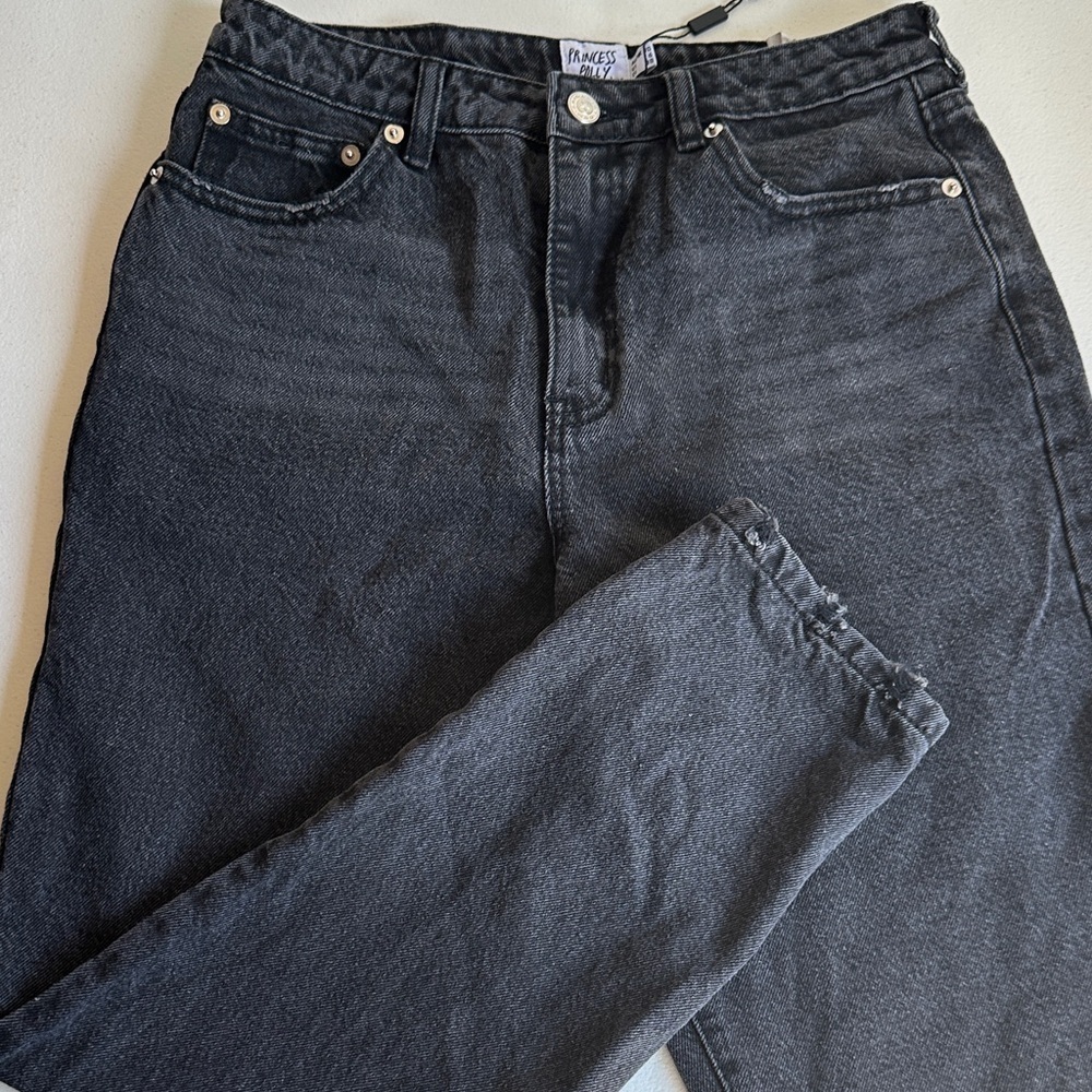 Princess Polly Black Skinny Jeans Distressed